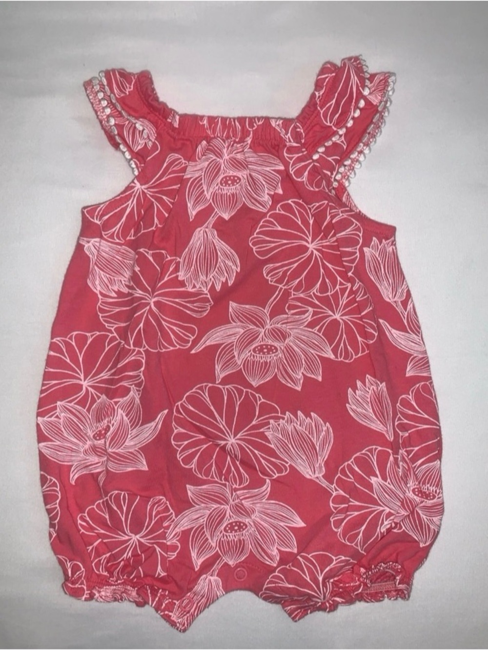 Carter's Floral Sleeveless Romper Size 6 Months